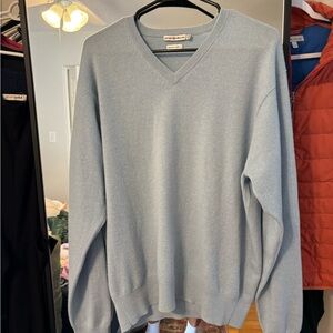 Peter Millar Sky Blue V-Neck Sweater